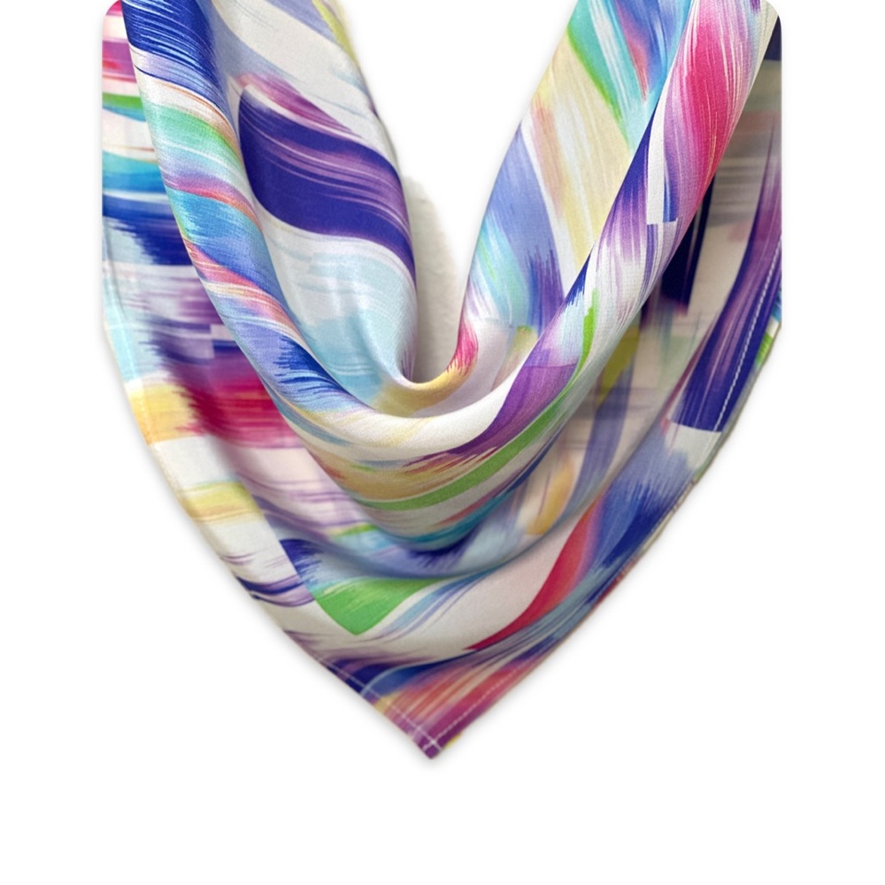 NWT SILKLETTE Bright Horizons 100% Fine Silk Kerchief Scarf MULTICOLOR